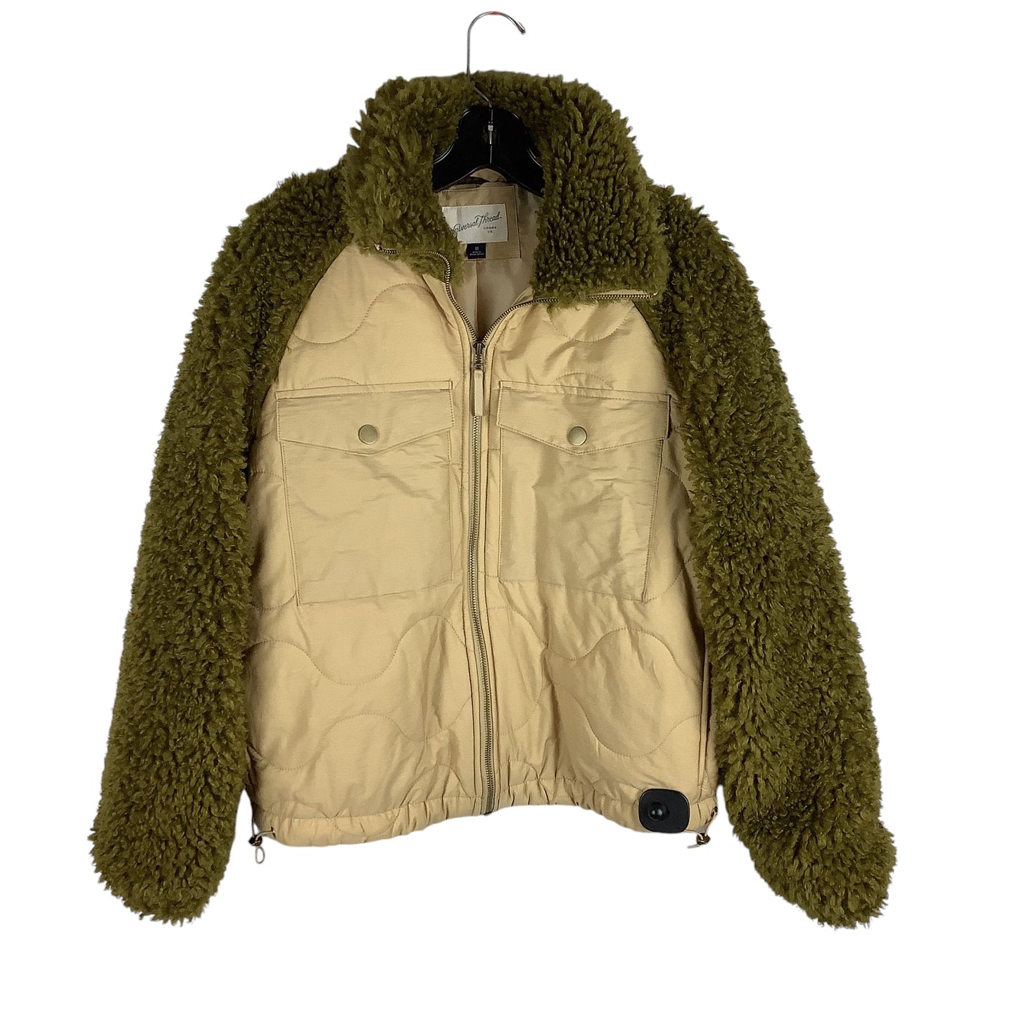 Coat Faux Fur & Sherpa By Universal Thread In Green, Size: M