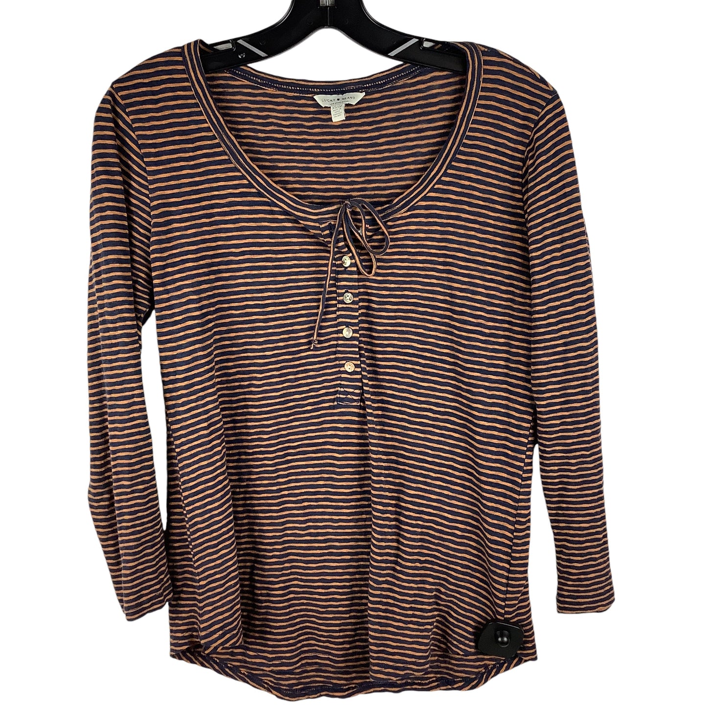 Top Long Sleeve By Lucky Brand In Striped, Size: Xs