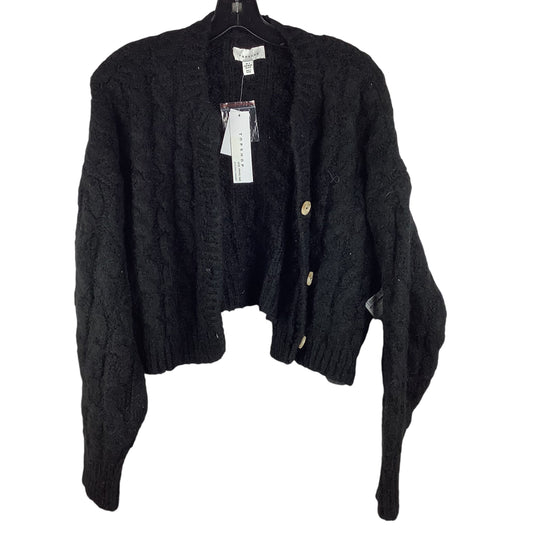 Sweater Cardigan By Top Shop In Black, Size: S