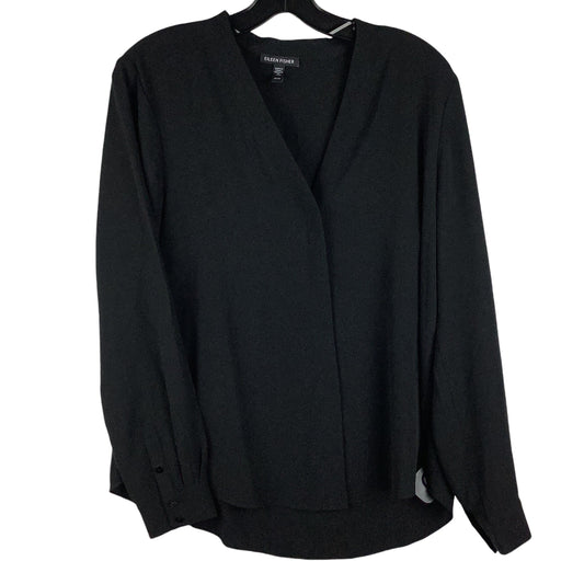 Top Long Sleeve By Eileen Fisher In Black, Size: Xs