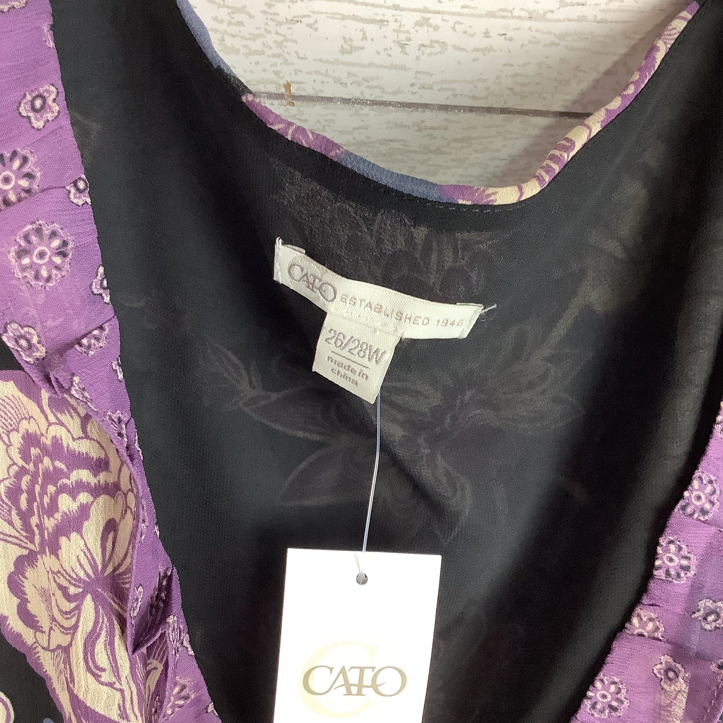 Top Long Sleeve By Cato In Purple, Size: 26