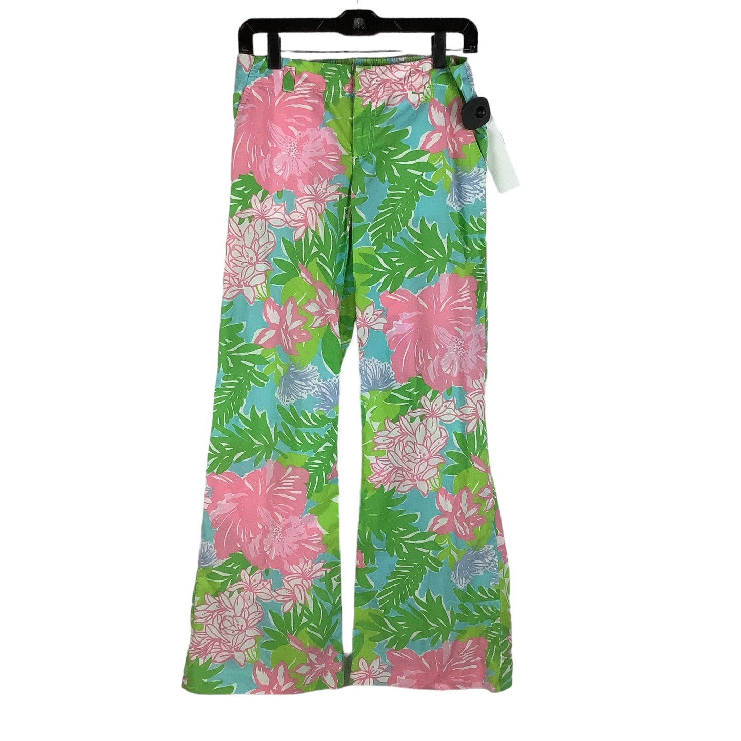 Green & Pink Pants Designer Lilly Pulitzer, Size 2
