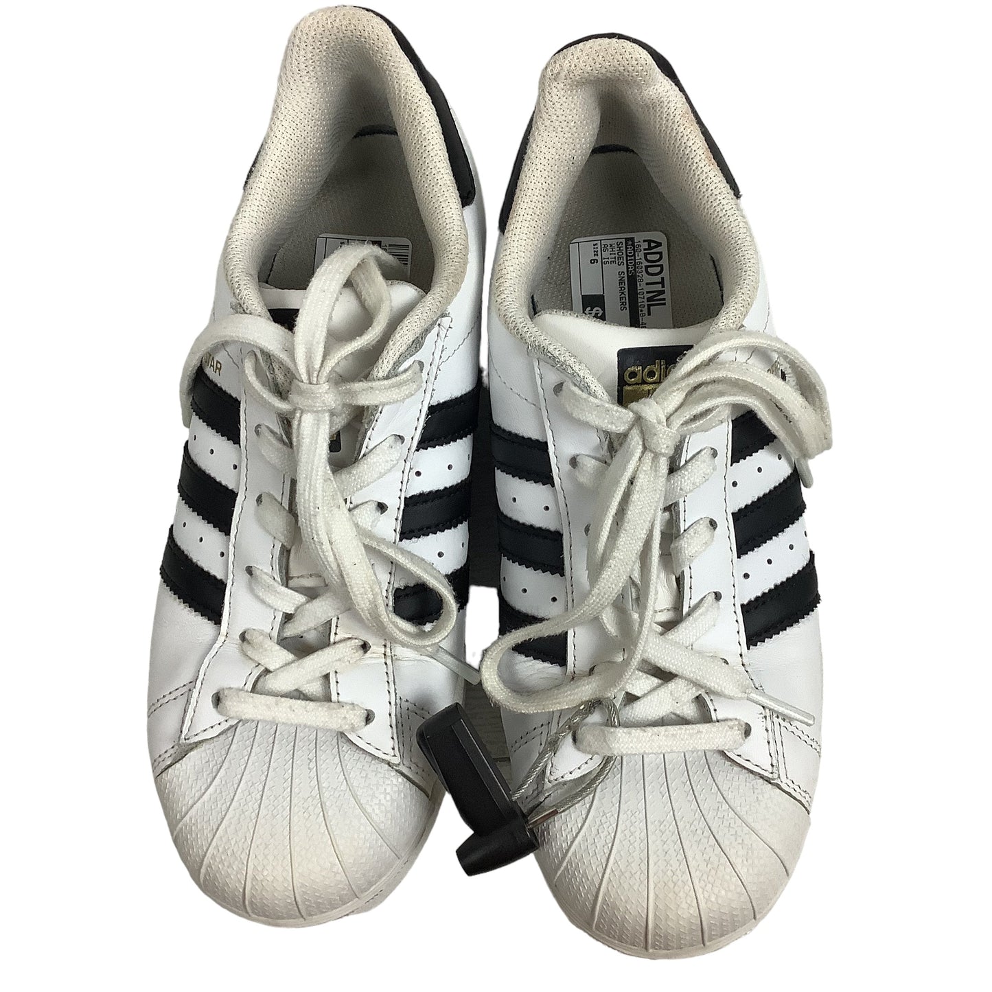 White Shoes Sneakers Adidas, Size 6