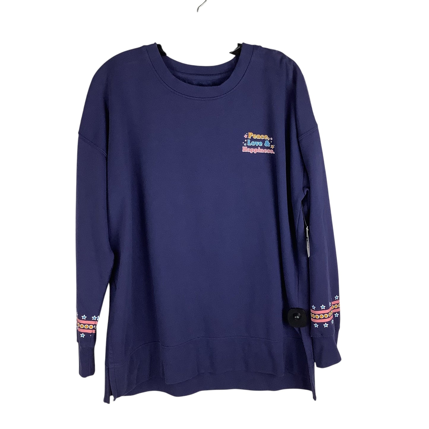 Sweatshirt Crewneck By Clothes Mentor In Navy, Size: L