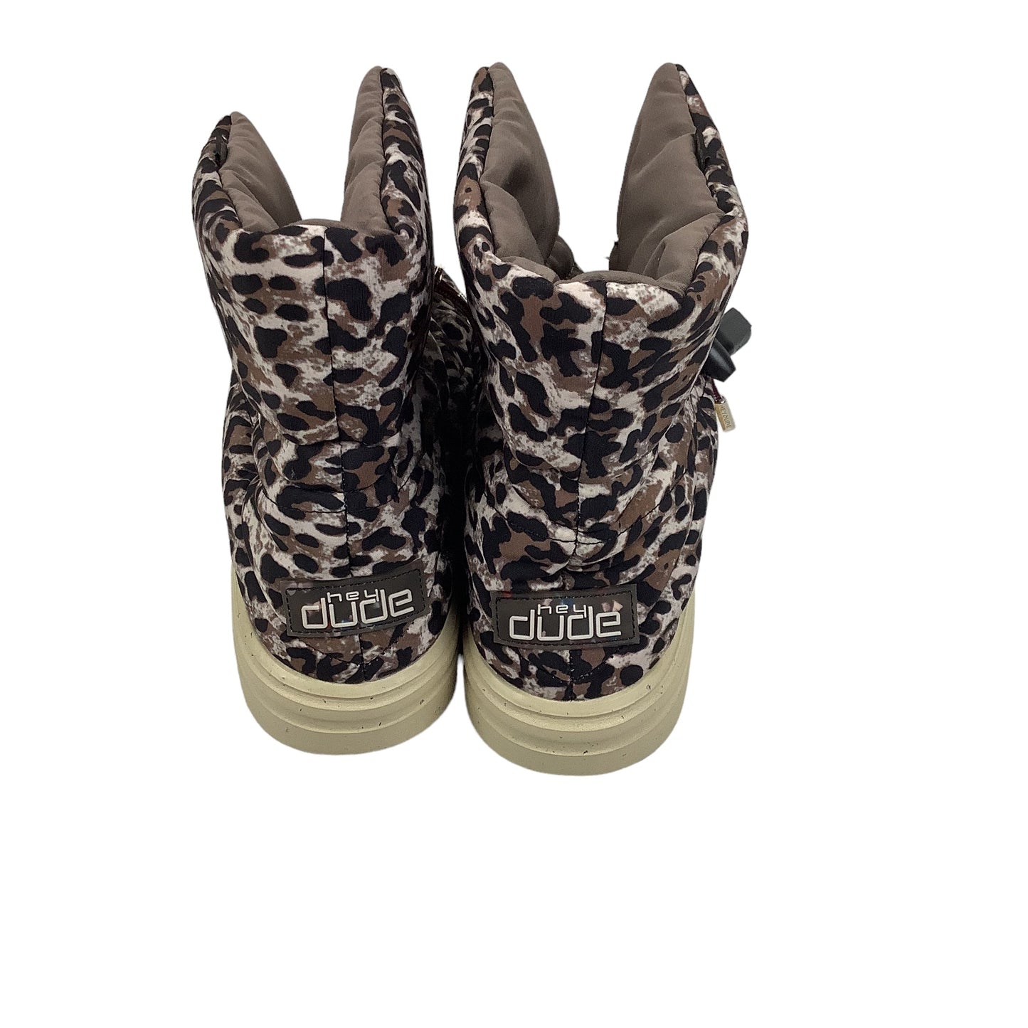 Animal Print Boots Ankle Flats Hey Dude, Size 10