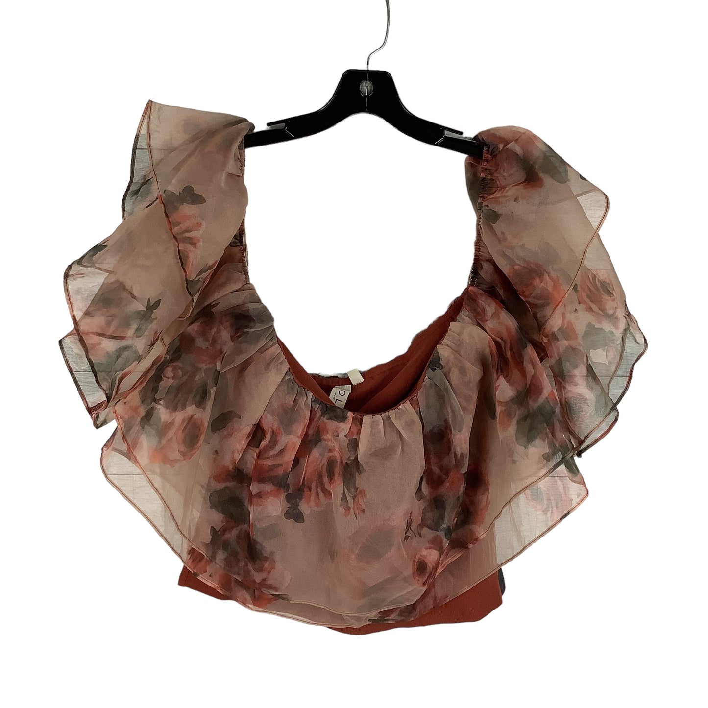 Top Short Sleeve By Dolan Left Coast In Bronze, Size: L