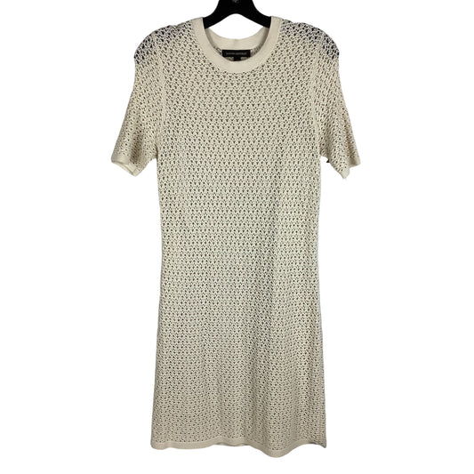 Dress Casual Midi By Banana Republic In Cream, Size: Xs