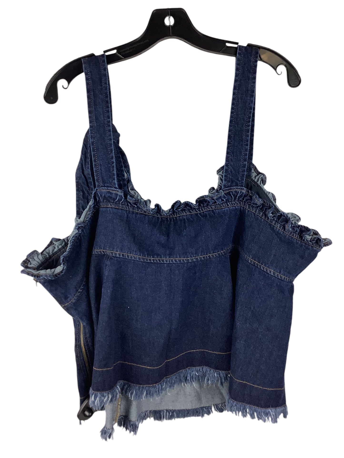 Top Sleeveless By Madewell In Blue Denim, Size: 2x