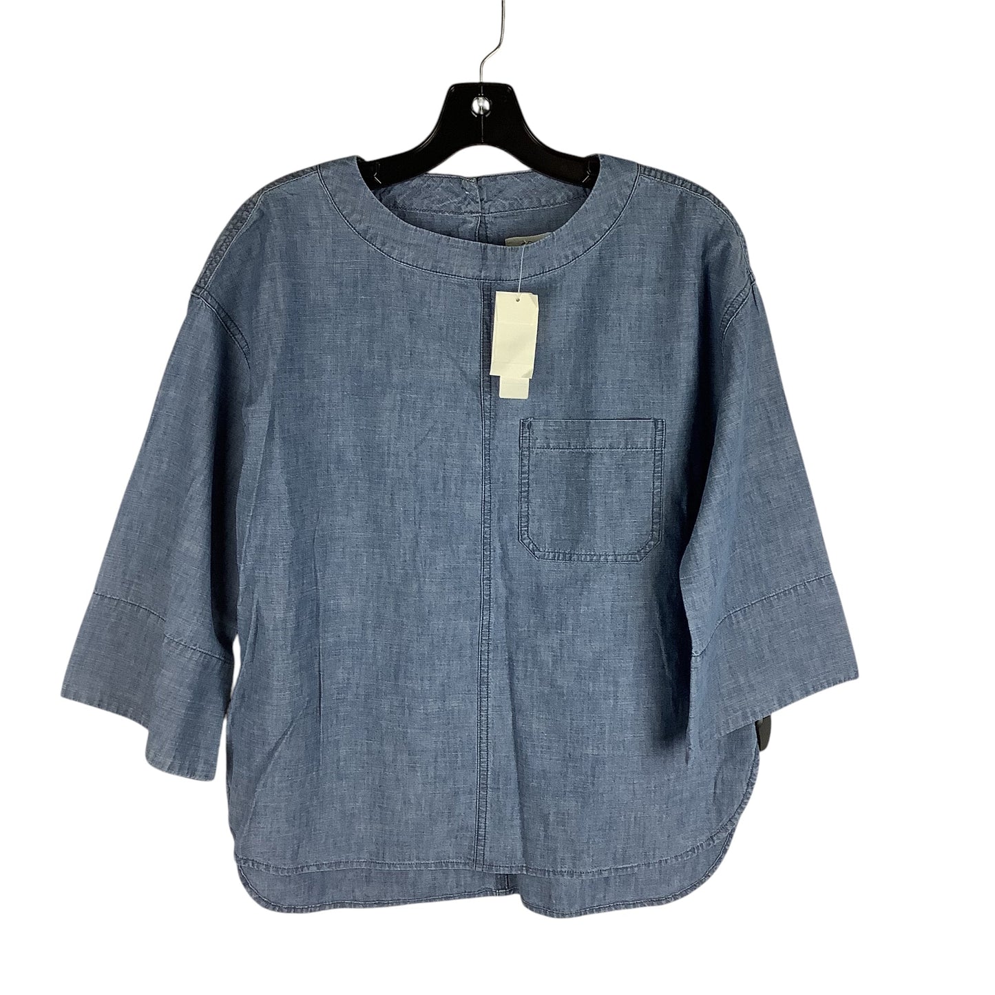 Top Long Sleeve By J. Crew In Blue Denim, Size: S