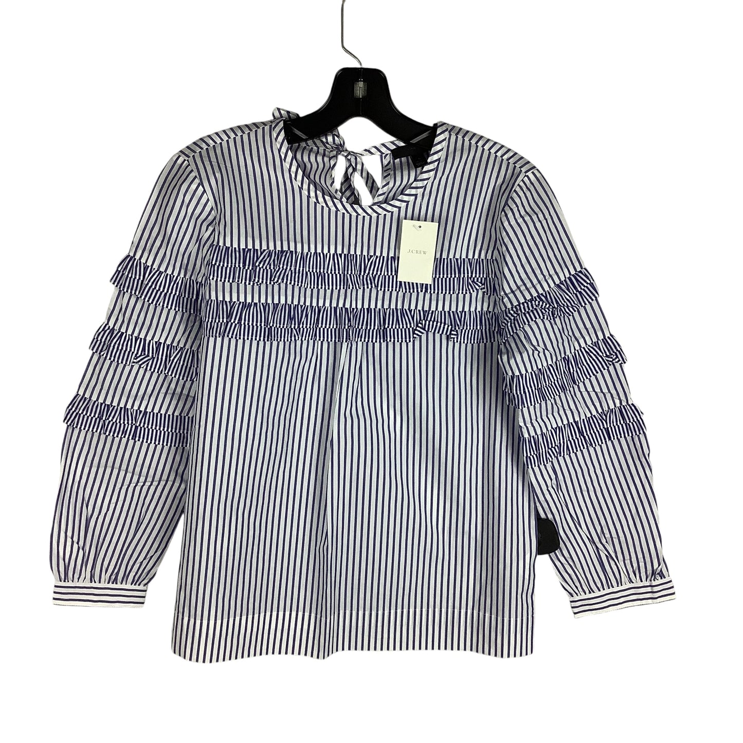 Top Long Sleeve By J. Crew In Striped Pattern, Size: 0