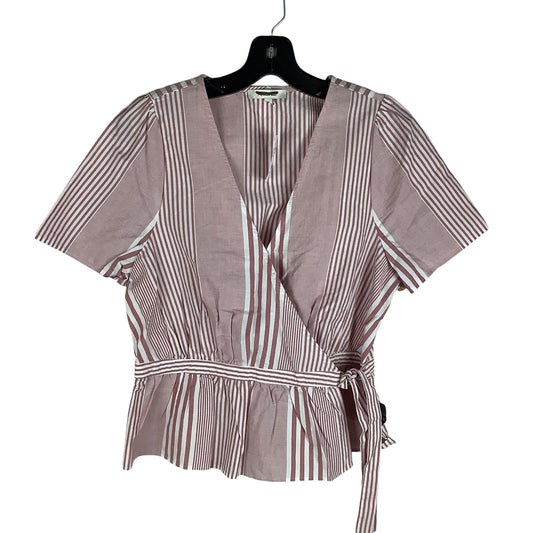 Top Short Sleeve By Madewell In Striped Pattern, Size: M