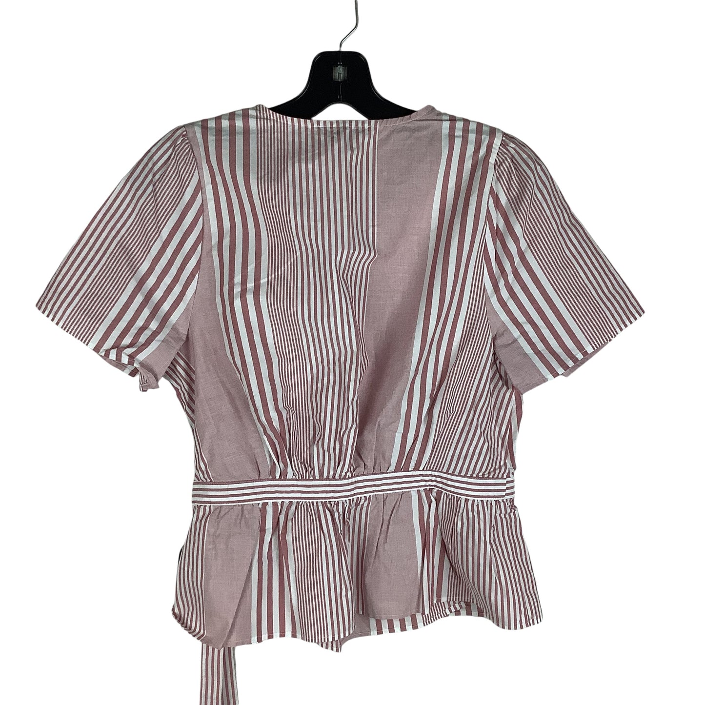 Top Short Sleeve By Madewell In Striped Pattern, Size: M