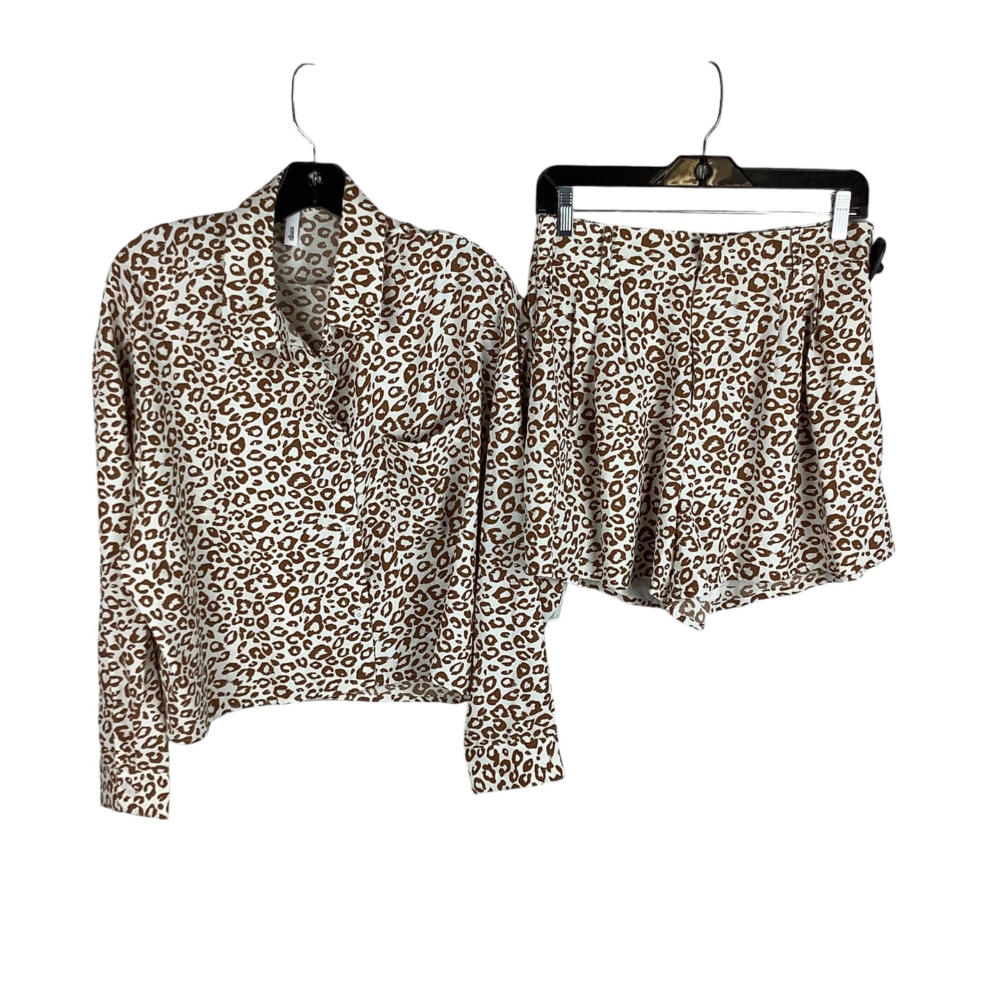 Shorts Set By Glam In Animal Print, Size: L