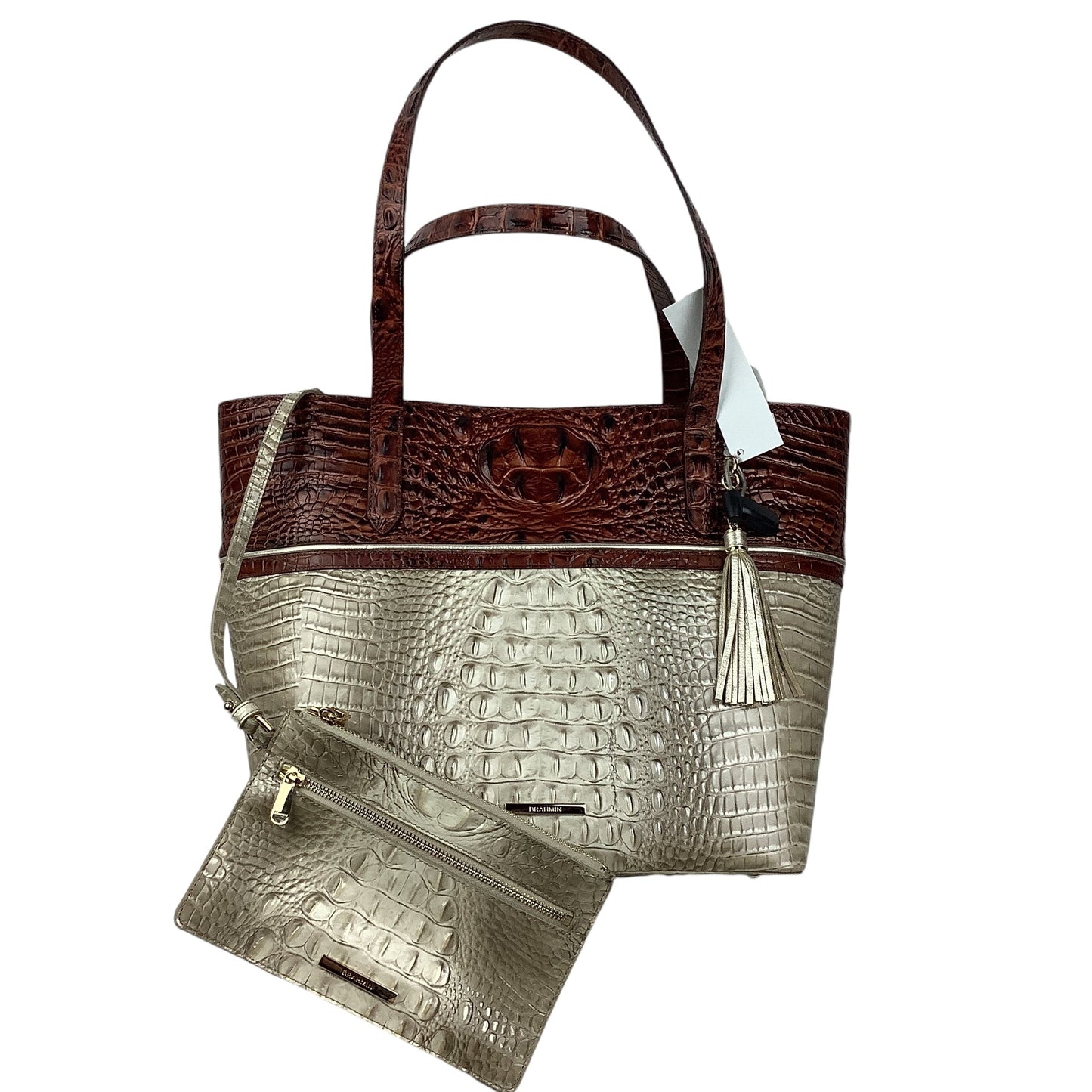 Handbag Designer By Brahmin, Size: Large