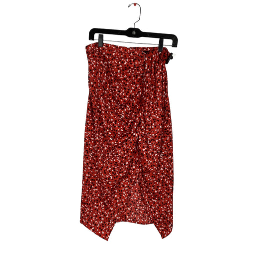 Skirt Midi By Who What Wear In Red, Size: 2