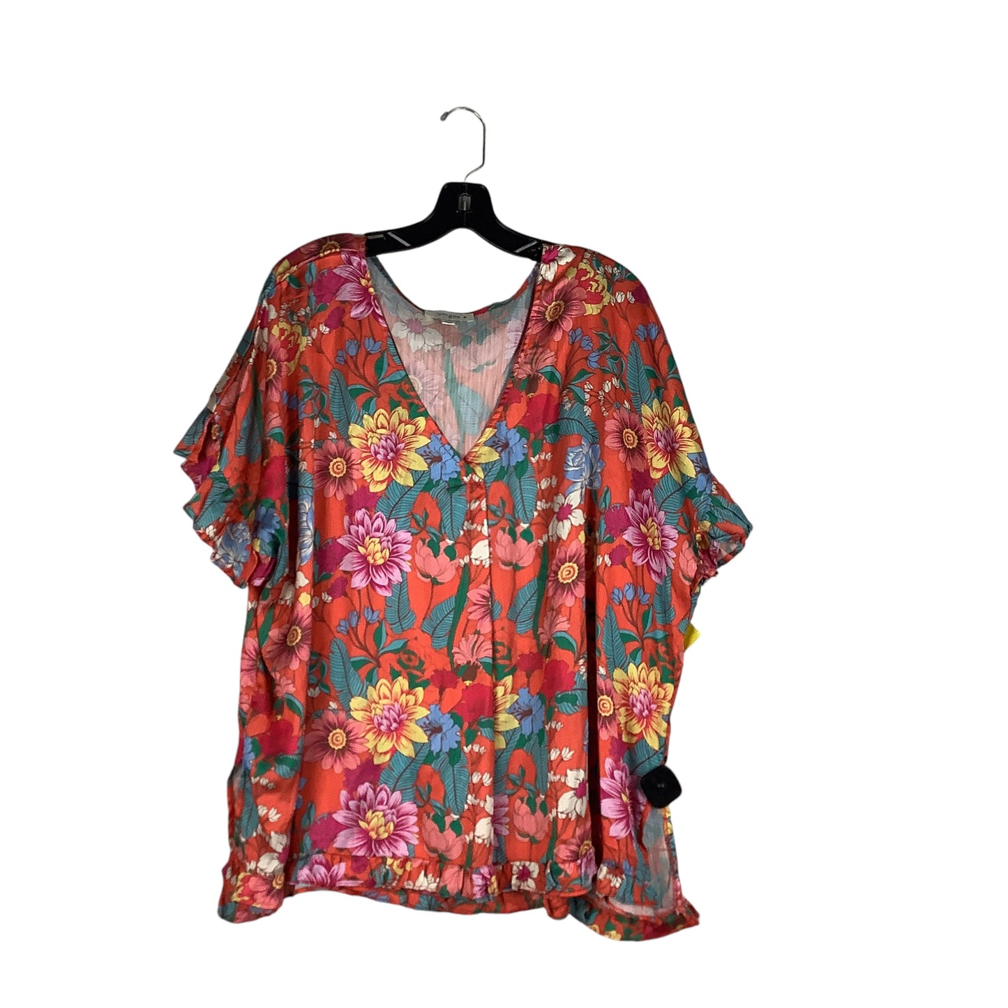 Top Short Sleeve By Umgee In Multi-colored, Size: 1x