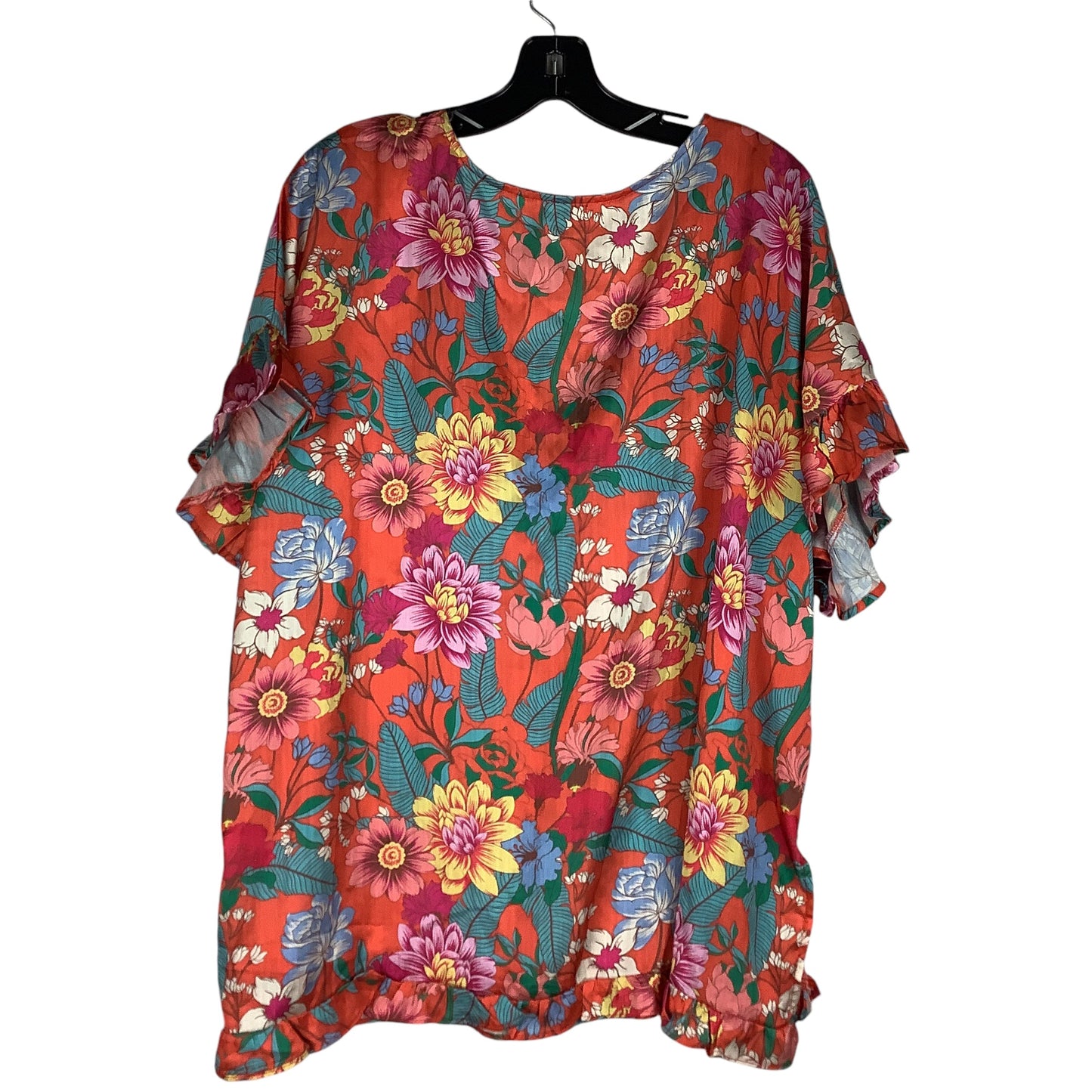 Top Short Sleeve By Umgee In Multi-colored, Size: 1x