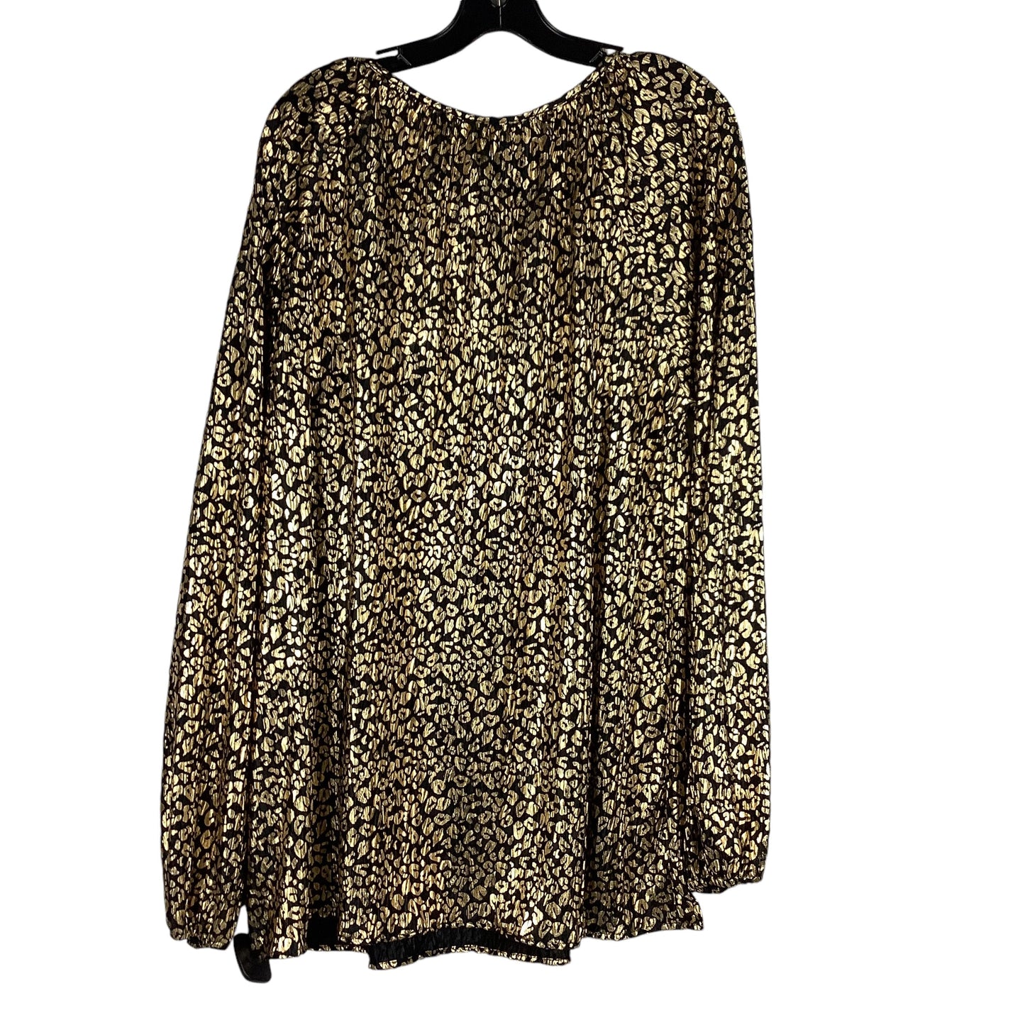 Top Long Sleeve By Haptics In Gold, Size: 1x