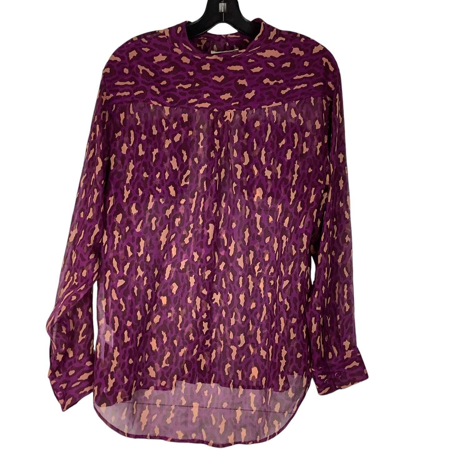 Top Long Sleeve Designer By Equipment In Purple, Size: M