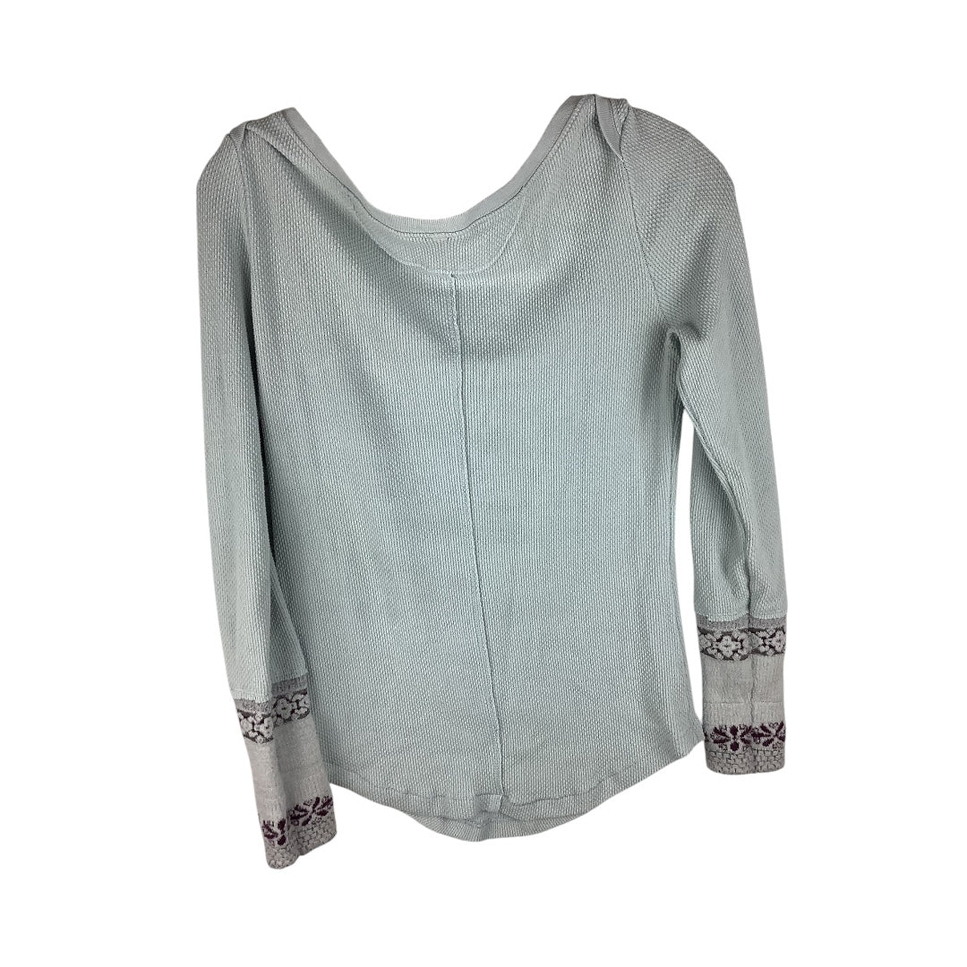 Top Long Sleeve By Free People In Blue, Size: L