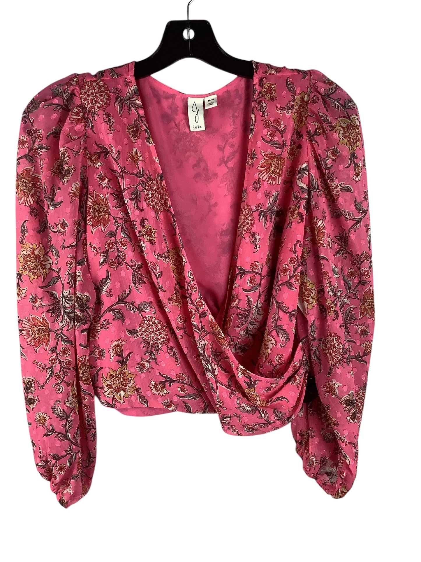 Top Long Sleeve By Joie In Pink, Size: M