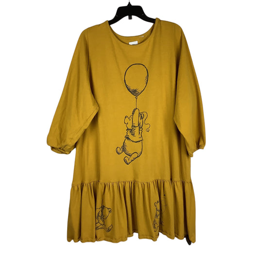 Dress Casual Short By Disney Store In Yellow, Size: Est. 2x