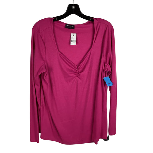 Top Long Sleeve By Lane Bryant In Pink, Size: Xl (14/16)