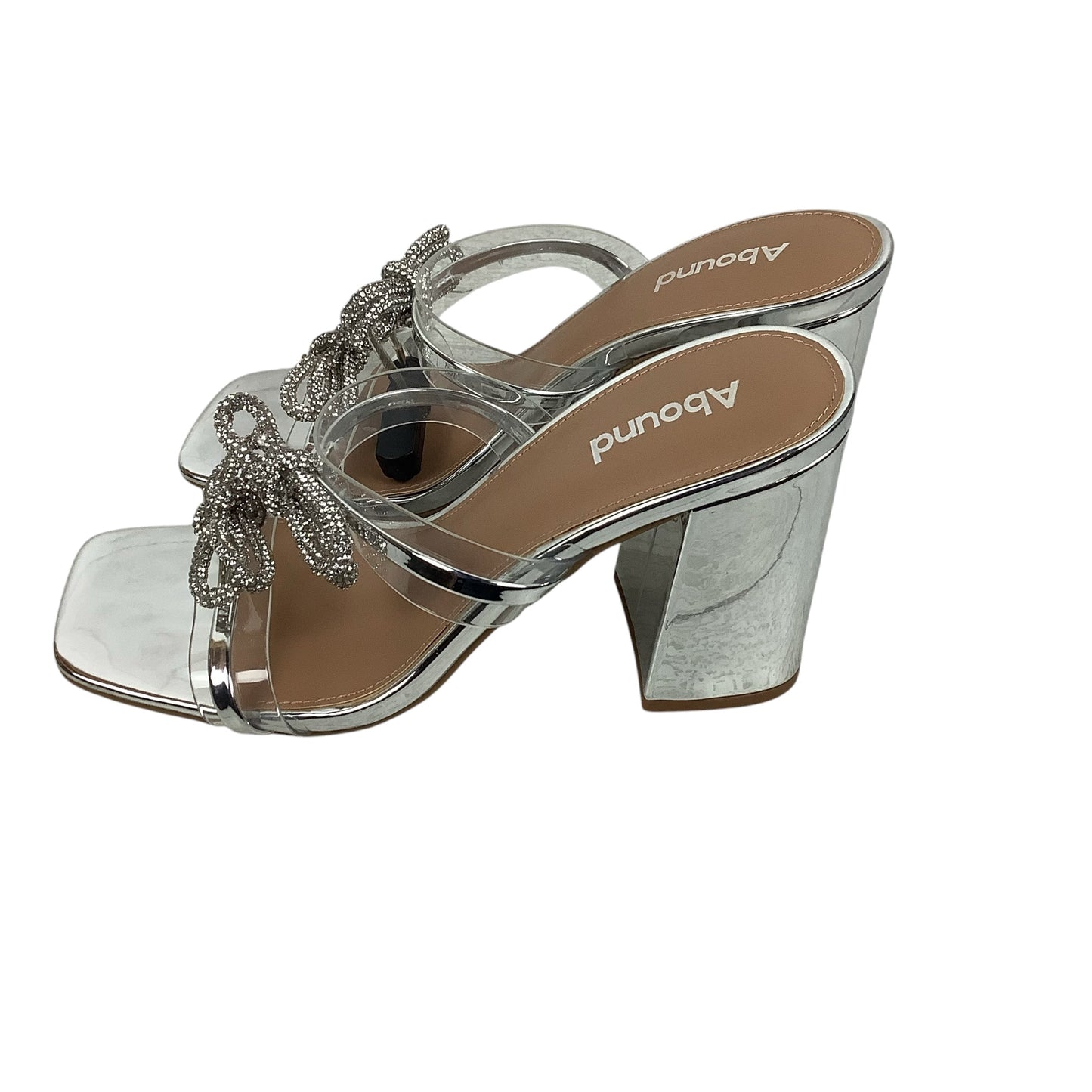 Sandals Heels Block By Abound In Silver, Size: 7.5