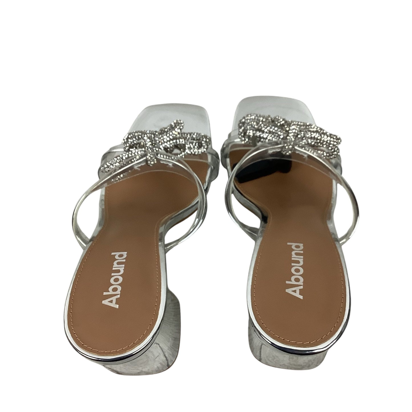 Sandals Heels Block By Abound In Silver, Size: 7.5