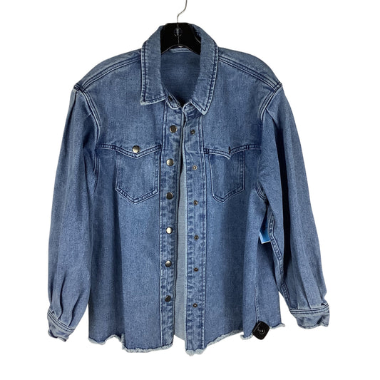 Jacket Denim By Main Strip In Blue Denim, Size: M