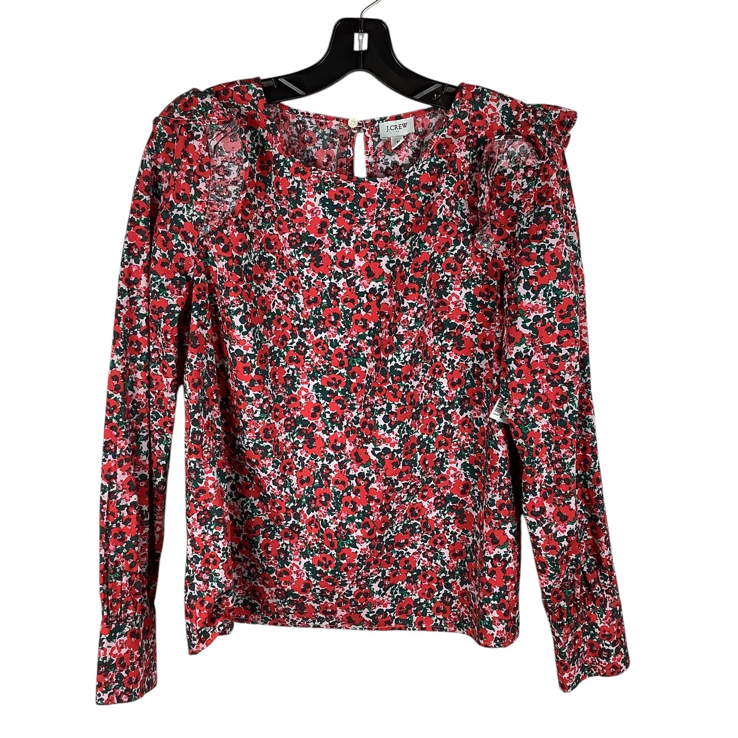 Top Long Sleeve By J. Crew In Floral Print, Size: M