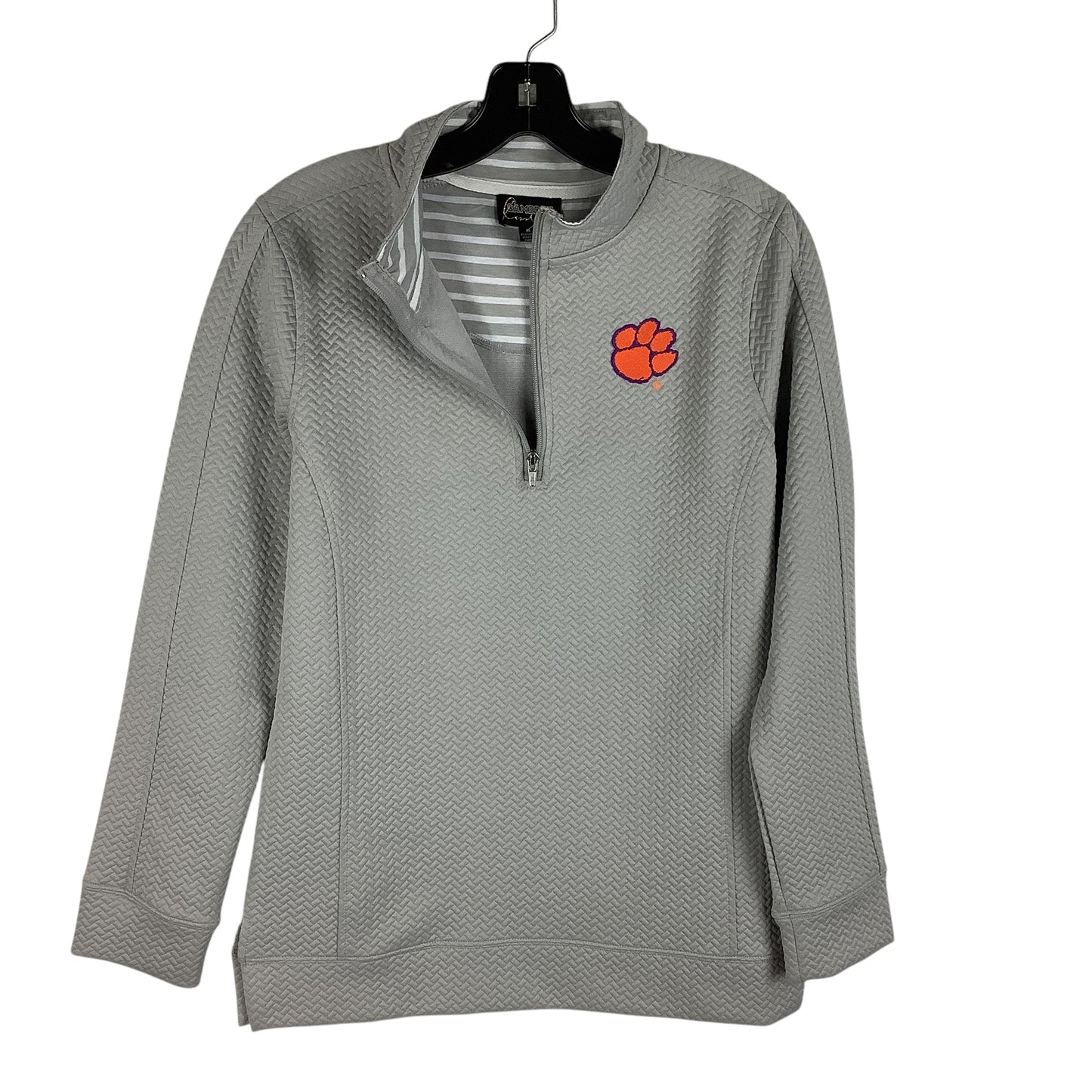 Sweatshirt Collar By Clothes Mentor In Grey, Size: M