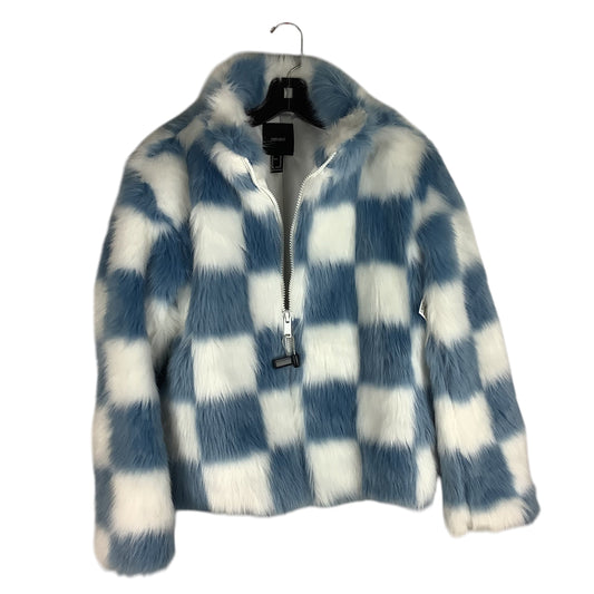 Jacket Faux Fur & Sherpa By Forever 21 In Blue, Size: M