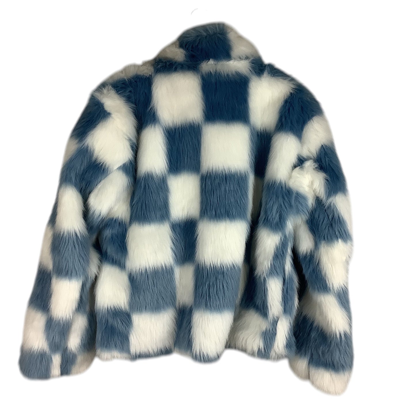 Jacket Faux Fur & Sherpa By Forever 21 In Blue, Size: M