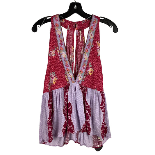 Top Sleeveless By Free People In Pink & Purple, Size: L