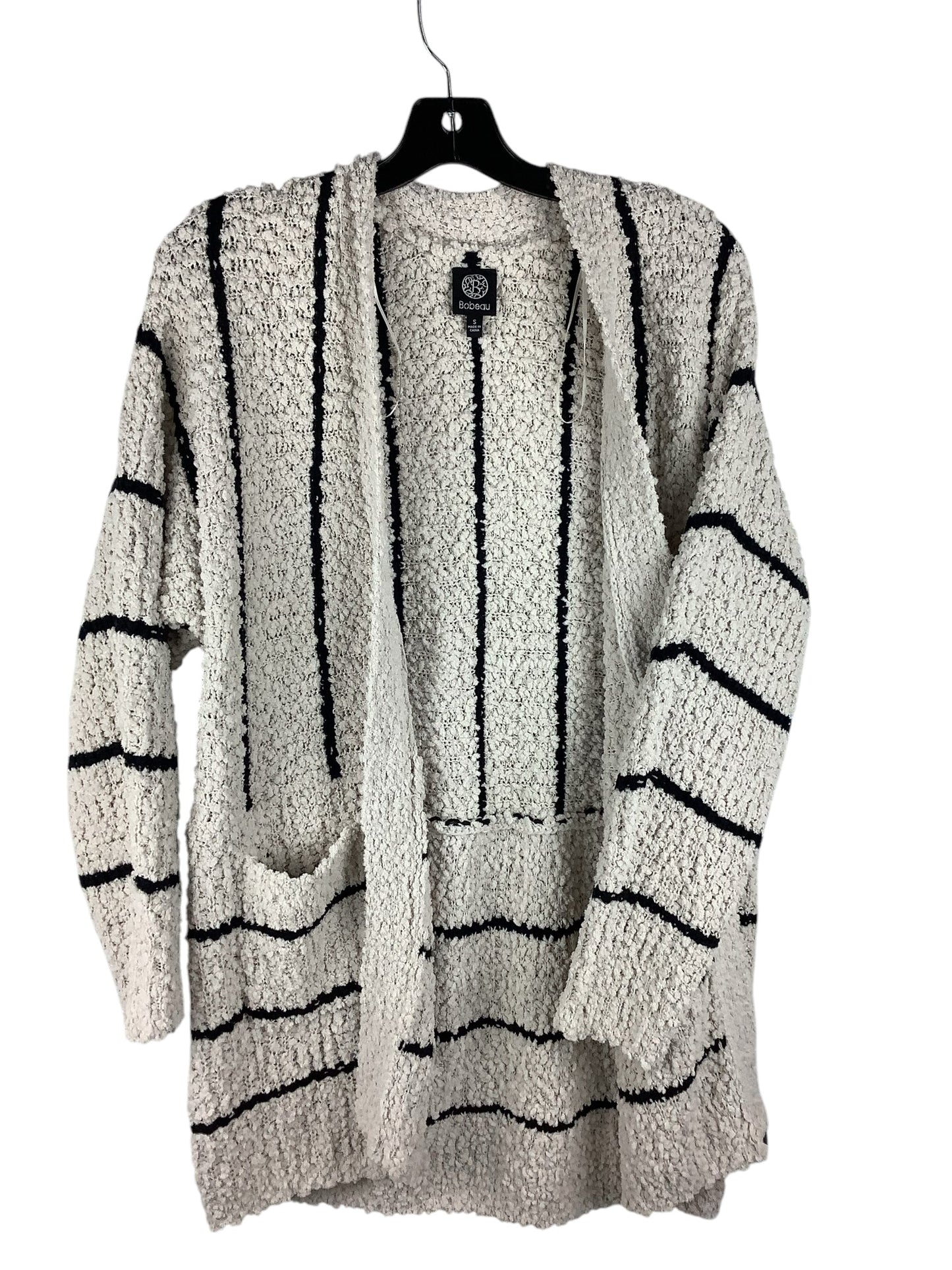 Sweater Cardigan By Bobeau In Striped Pattern, Size: S