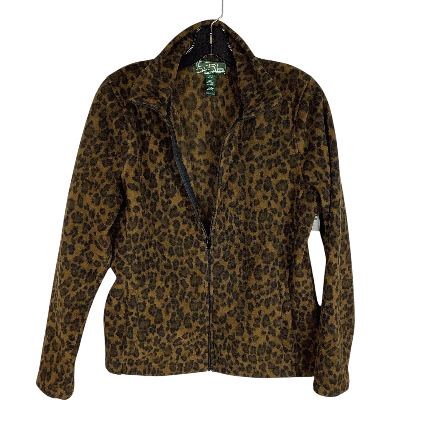 Jacket Fleece By Lauren By Ralph Lauren In Animal Print, Size: M