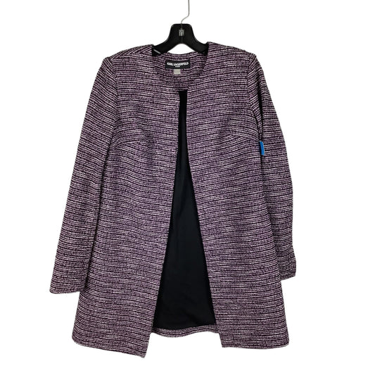 Blazer Designer By Karl Lagerfeld In Purple, Size: Xs