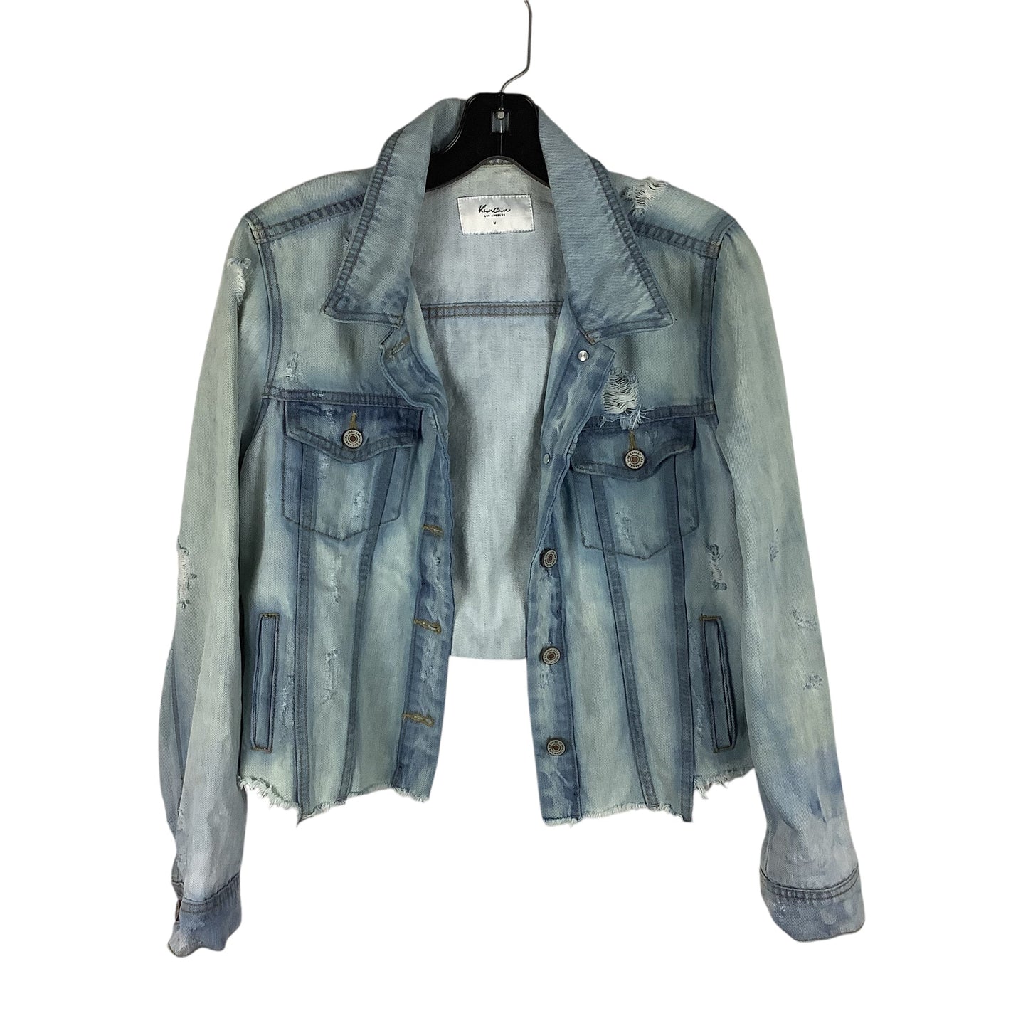 Jacket Denim By Kancan In Blue Denim, Size: M