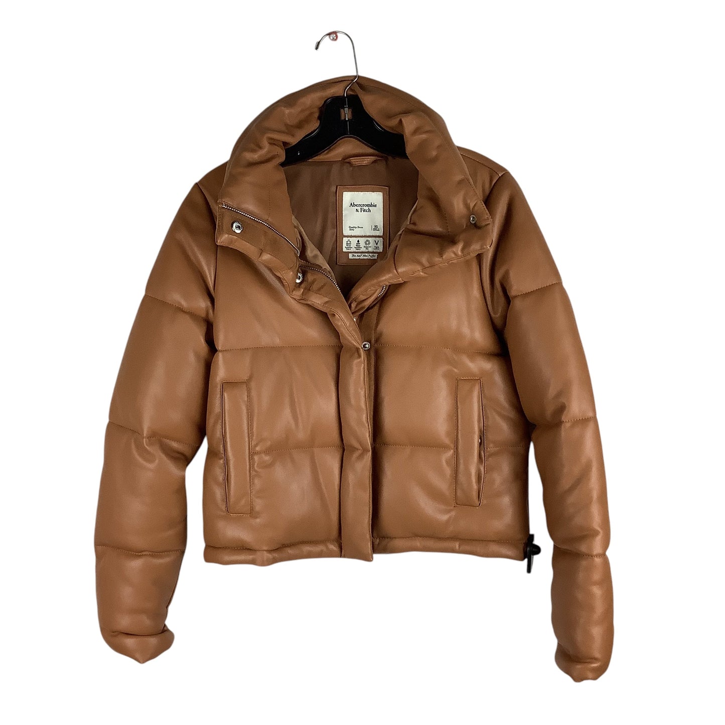 Jacket Puffer & Quilted By Abercrombie And Fitch In Brown, Size: Xs