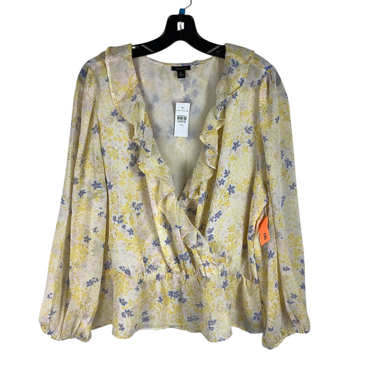 Top Long Sleeve By Ann Taylor In Yellow, Size: Xxl