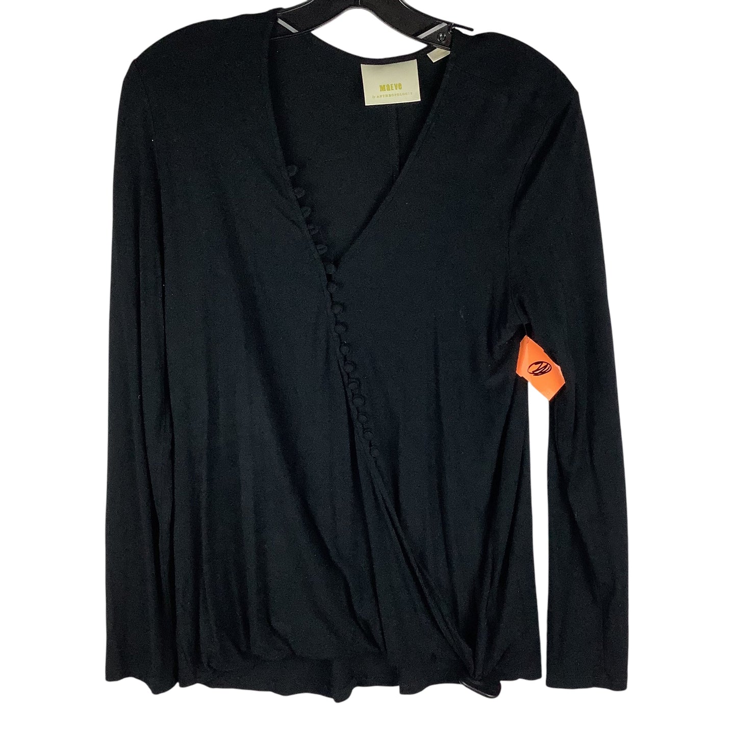 Top Long Sleeve By Maeve In Black, Size: S