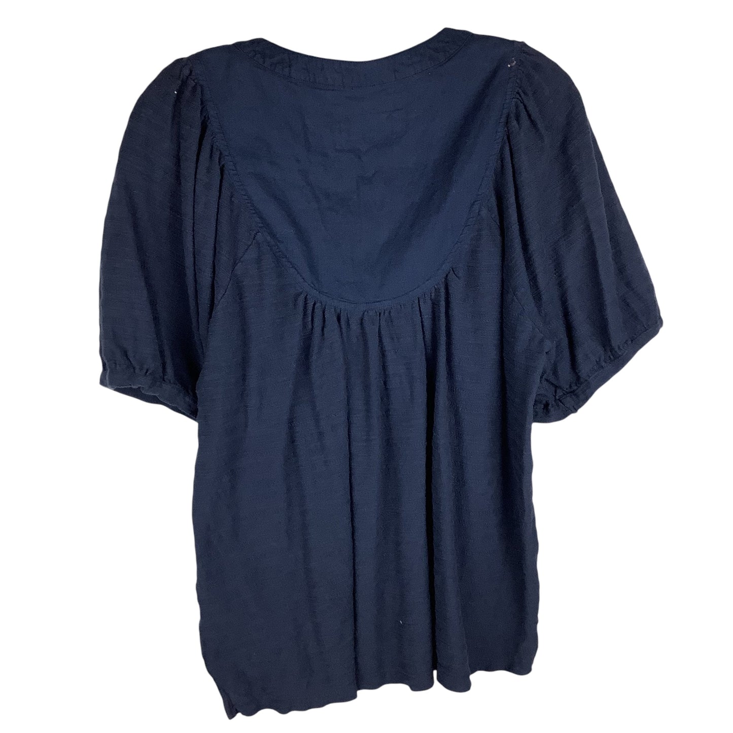 Top Short Sleeve By Anthropologie In Navy, Size: S