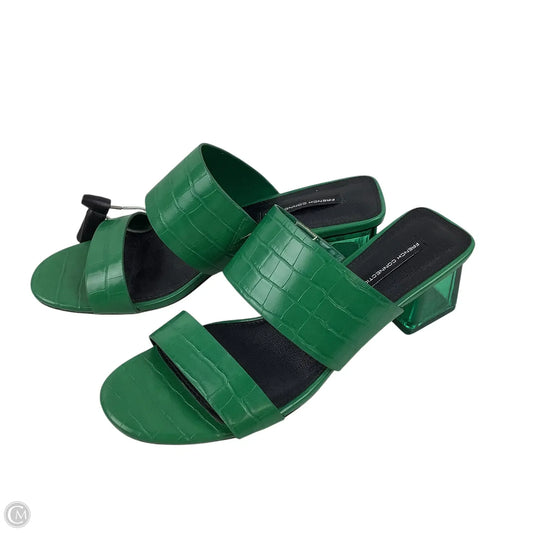 Sandals Heels Block By French Connection In Green, Size: 8.5