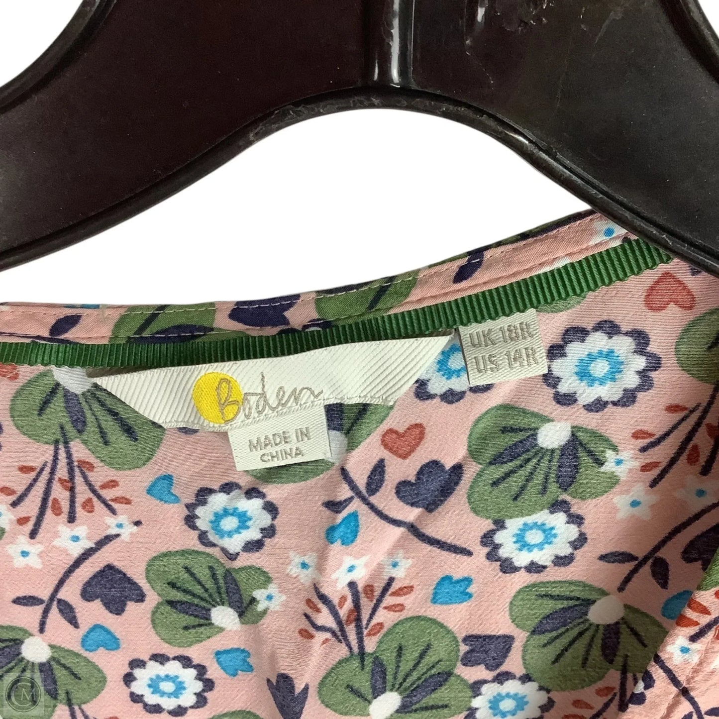 Top Long Sleeve By Boden In Floral Print, Size: Xl (14)