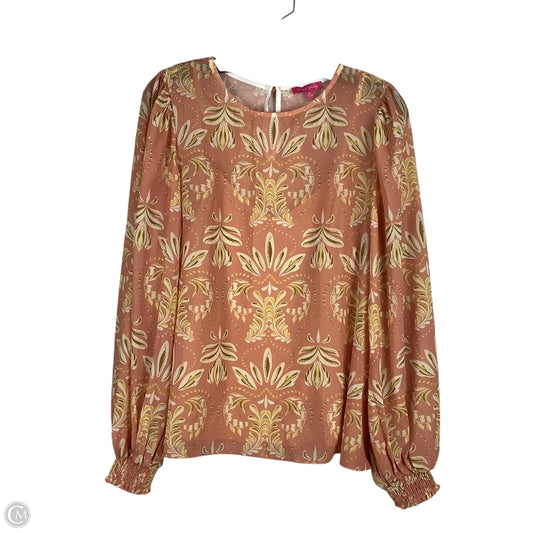 Top Long Sleeve By Flying Tomato In Orange, Size: L