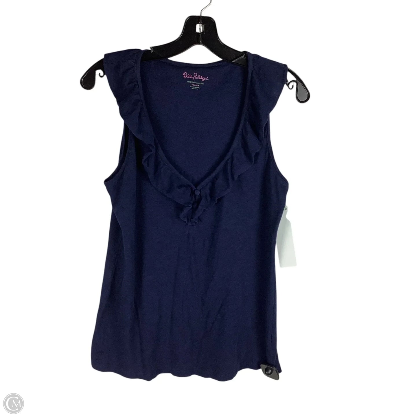 Top Sleeveless Designer By Lilly Pulitzer In Navy, Size: M