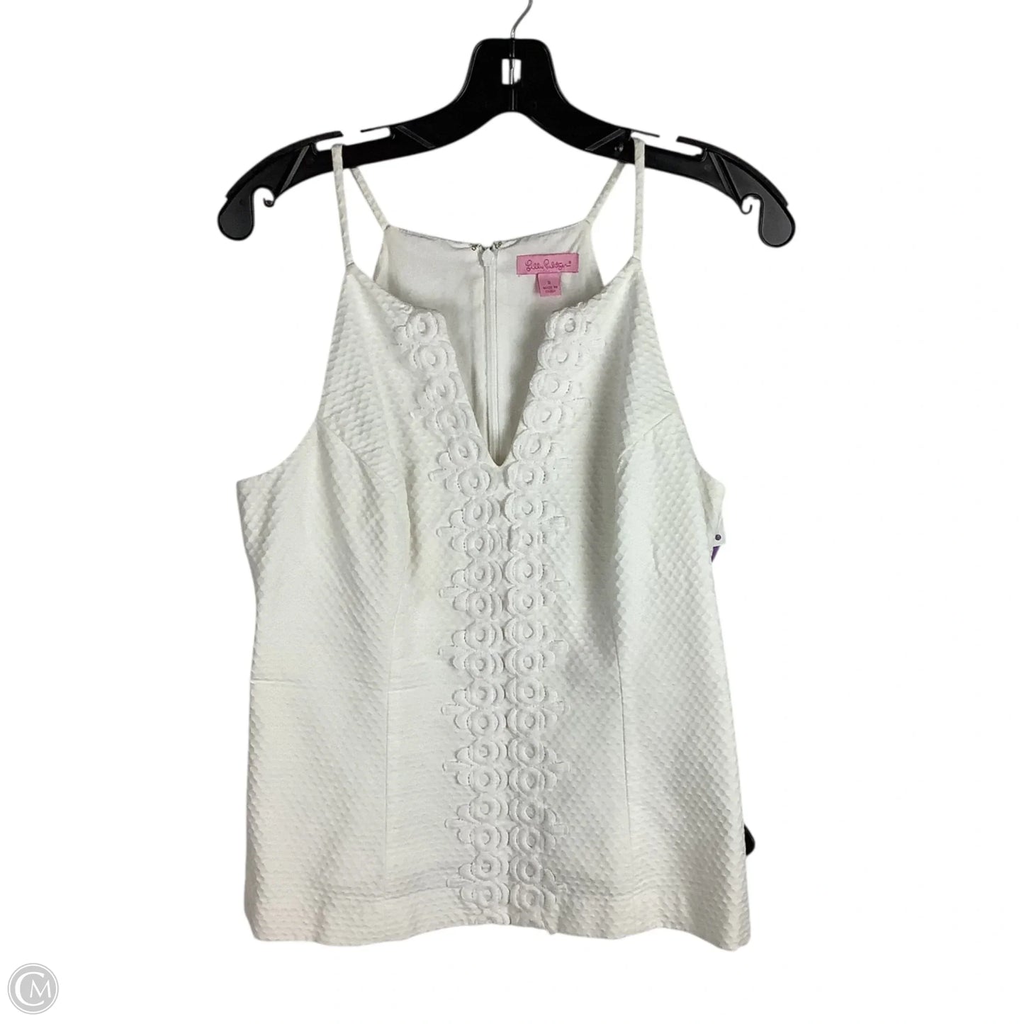 Top Sleeveless Designer By Lilly Pulitzer In White, Size: 8