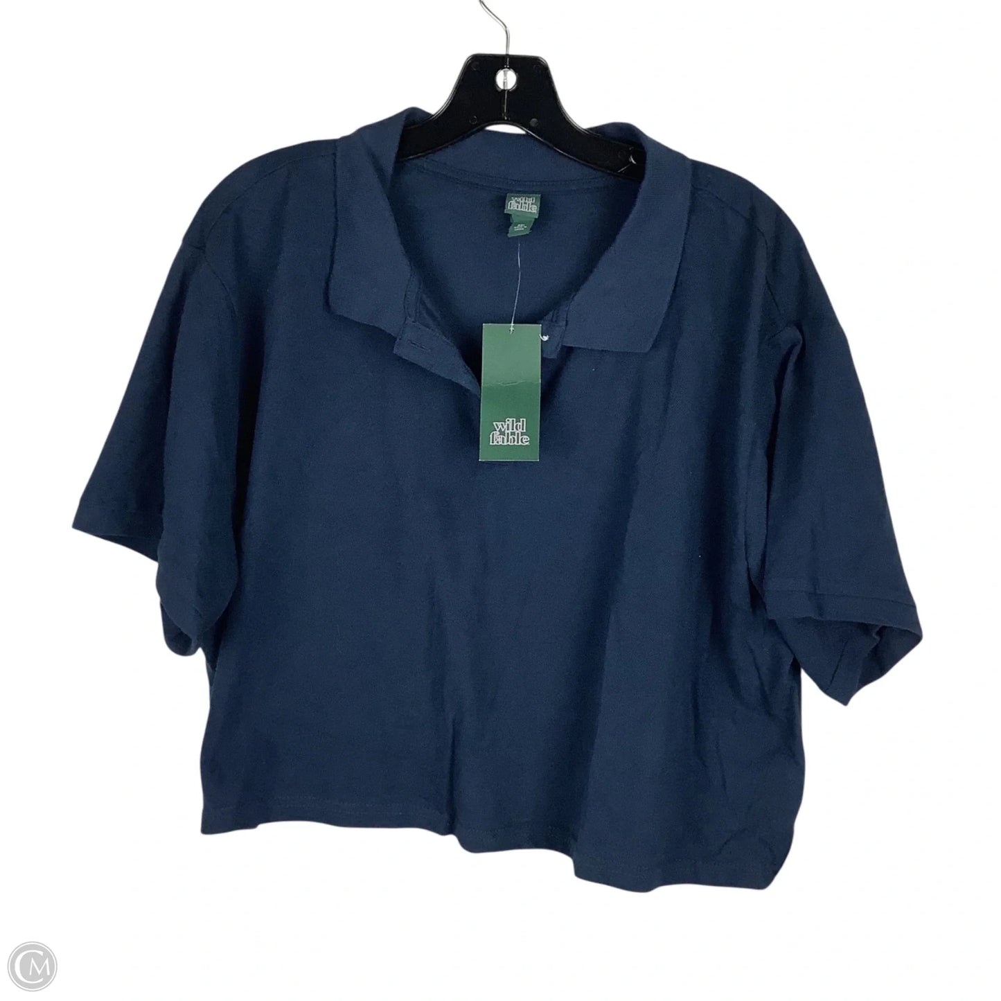 Top Short Sleeve By Wild Fable In Navy, Size: Xxl