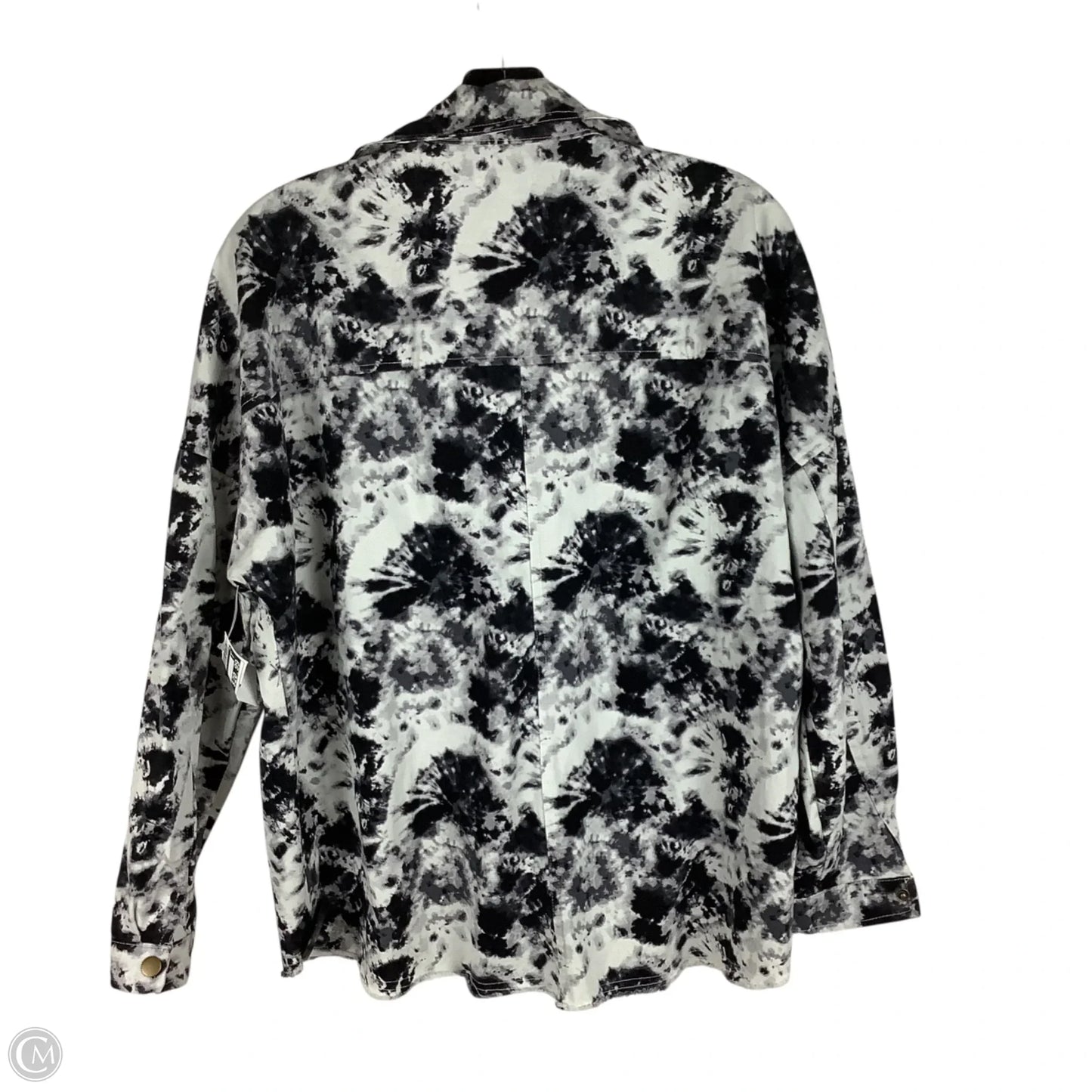 Jacket Shirt By Mudpie In Black & White, Size: S